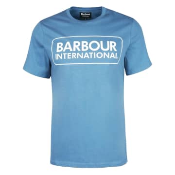 Barbour International Essential Large Logo T-shirt Blue Horizon