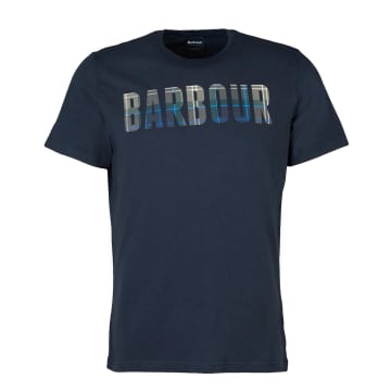 Barbour Thurso T-shirt Navy Kielder In Blue