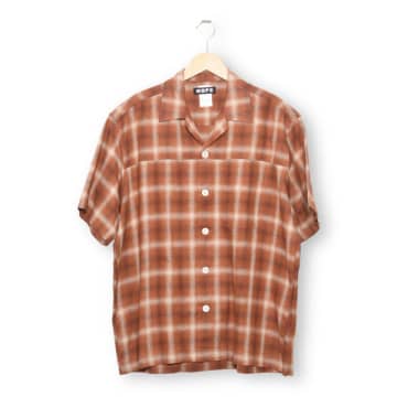Hope Vaca Ss Shirt Brown Check Linen