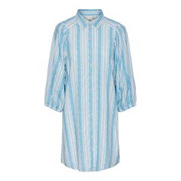 Y.a.s. Shirt Dress In Baby Blue Stripes And Floral