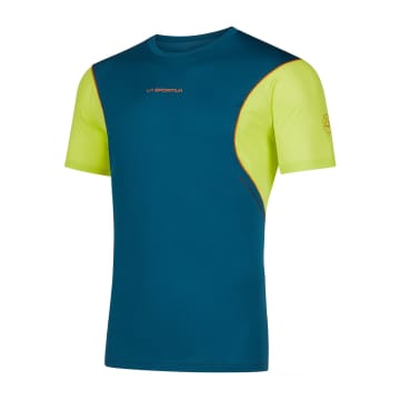 La Sportiva T-shirt Resolute Uomo Storm Blue/lime Punch