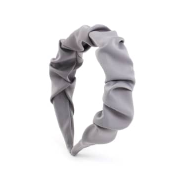 Lark London Silky Rouched Hairband Dove Grey