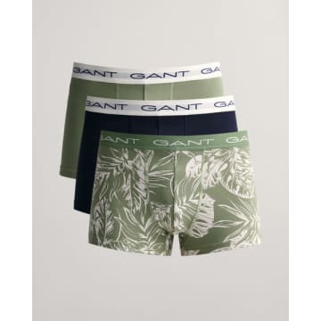 Gant Pack Of 3 Kalamata Green Tropical Leaves Print Trunks