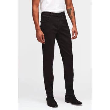 7 For All Mankind Black Slimmy Tapered Luxe Performance Plus Jeans