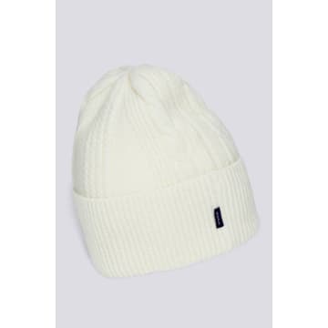 Gant Cream D2 Cable Knitted Beanie In Neutrals