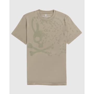 Psycho Bunny Wet Sand Mullen Graphic T Shirt In Neutrals