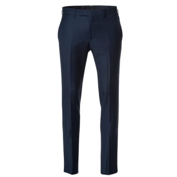 Cavaliere Navy Blue Slim Fit Suit Trousers