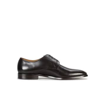 Hugo Boss Dark Brown Italian Made Derby Leather Shoes