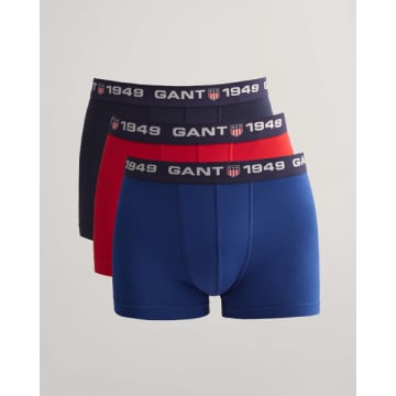 Gant Pack Of 3 Blue Red And Navy Retro Shield Trunks
