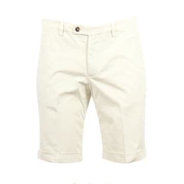 Briglia 1949 White Stretch Cotton Slim Fit Shorts