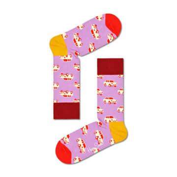 Happy Socks Pink Car Socks