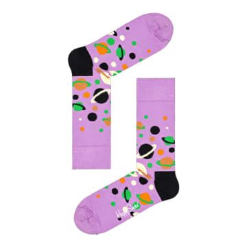 Happy Socks Purple The Milky Way Socks