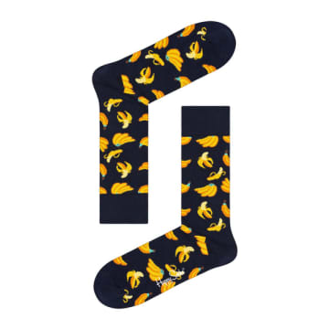 Happy Socks Navy Banana Socks In Blue
