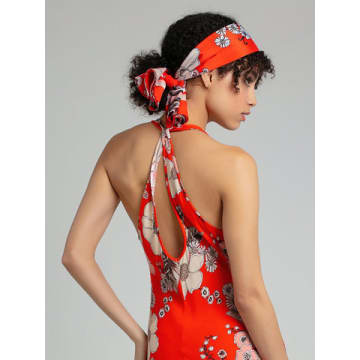 Nooki Design Hattie Headscarf In Red
