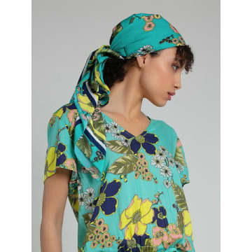 Nooki Design Hattie Headscarf In Blue