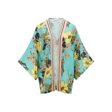 Nooki Design Retro Bloom Kimono In Blue