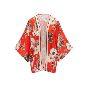Nooki Design Retro Bloom Kimono In Red