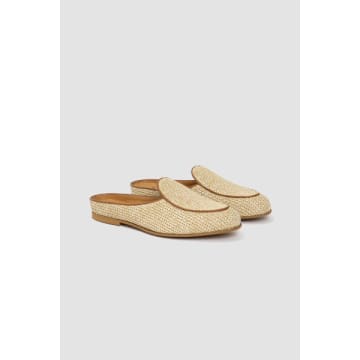 Jacques Soloviere Charles Babouche Slippers Rafia Natural Fabrication