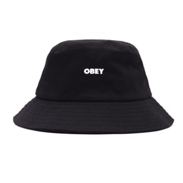 Obey Bold Twill Bucket Hat In Black