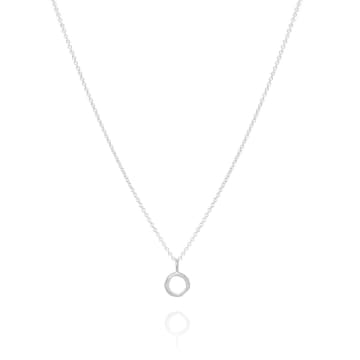 Épanoui Halo Pendant Necklace In Metallic