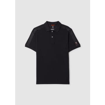 PARAJUMPERS MENS SPACE POLOSHIRT IN BLACK