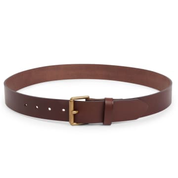 Burrows And Hare Bridle Leather Belt In Brown