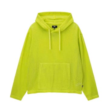 Stussy Cotton Mesh Hoodie Sweater Lime In Green