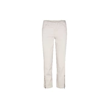 Laurie White Regular Piper Crop Trousers With Zips