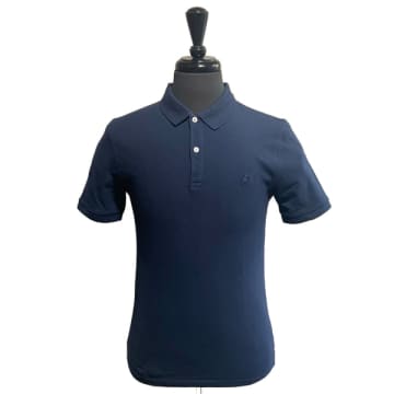 Vilebrequin Navy Marino Blue Piquet Cotton Slim Fitting Polo T Shirt