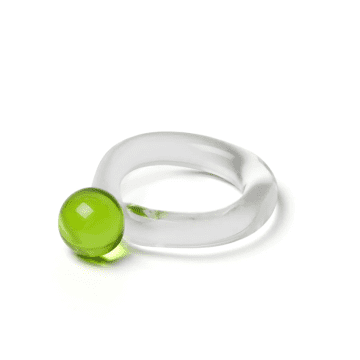 Last Night I Dreamt Sandralexandra Bolita Lime Green Ring
