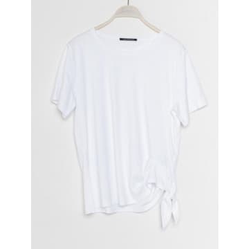 Luisa Cerano White T Shirt With Tie Side