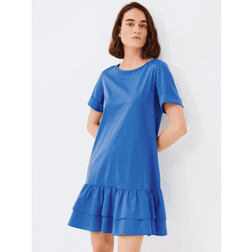 Weekend Max Mara Womens Cornflower Blue Vanna Tiered-hem Cotton-jersey Midi Dress