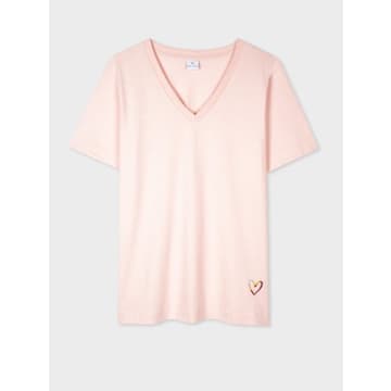 Paul Smith Pale Pink V Necked T Shirt