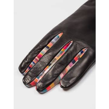 PAUL SMITH CONCERTINA SWIRL LEATHER GLOVES