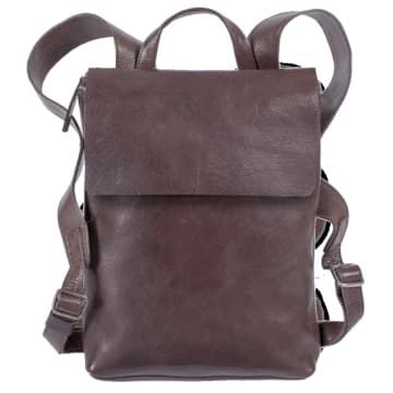 Saccoo Amsterdam Sica Medium Eco Leather Backpack In Brown