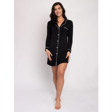 Pretty You London Black Bamboo Collection Nightshirt