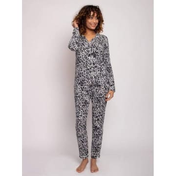 Pretty You London Luxe Leopard Printed Bamboo Collection Pyjamas In Animal Print