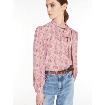 Floral-print silk-twill shirt – Monlux