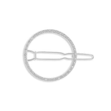 Joma Jewellery Silver Circle Hair Clip  3331 In Metallic