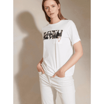 Luisa Cerano White Printed T Shirt