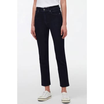 7 For All Mankind Dark Blue Soho Classic The Straight Crop Jeans