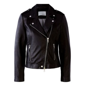 Ouí Black Leather Jacket
