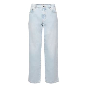 Pulz Blue Pzlucy Uhw Mom Fit Jeans