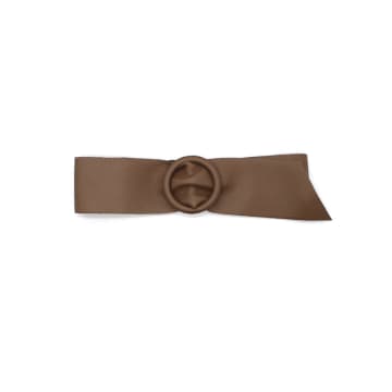 Vimoda Taupe Super Soft Grained Leather Slide Belt