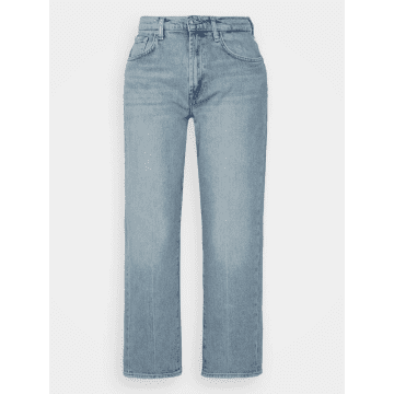 7 For All Mankind Logan Air Wash Straight Jeans In Blue