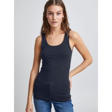 B.young Pamila Vest Top Navy In Blue