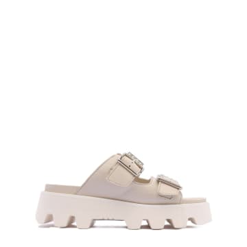Alpe Buckle Sandals Ivory