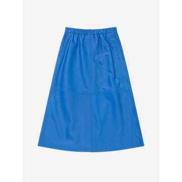 Munthe Turquoise Jaggedy Skirt In Blue