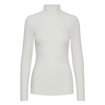 B.young Off White Pamila Roll Neck Top
