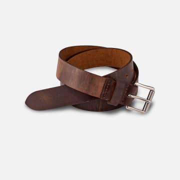 Red Wing Shoes Roller Buckle Leather Belt In Red